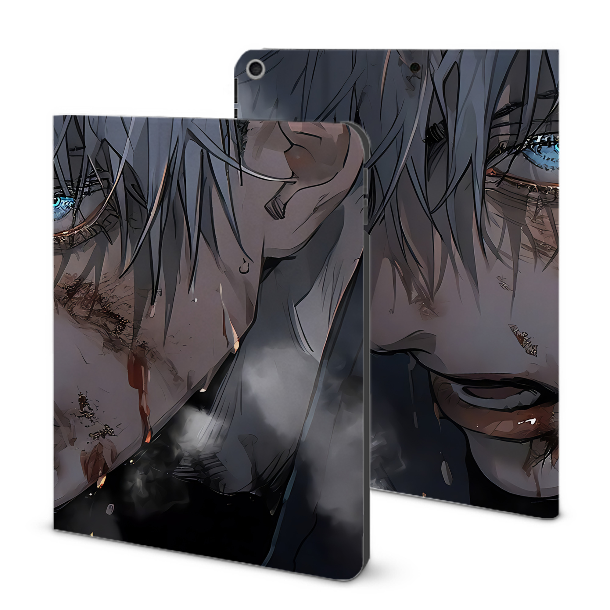 （画像用） 呪術廻戦 Jujutsu Kaisen IPad ケース ブック型 PUレザー TPU 耐衝撃 軽量 薄型 ペン収納なし 全面保護 IPad 各モデル対応